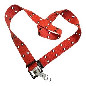 Like new American Eagle Outfitters red grommet belt is a canvas web style